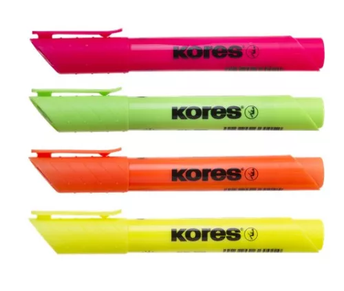 Szövegkiemelő készlet, 0,5-5 mm, KORES High Liner Plus, 4 különböző szín (IK36040)