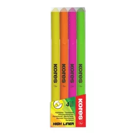   Szövegkiemelő készlet, 0,5-3,5 mm, KORES, 4 különböző szín (IK36240)