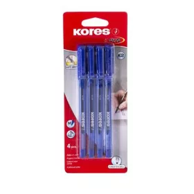   Golyóstoll, 1,0 mm, kupakos, háromszögletű, KORES K2-M, kék (IK37214)