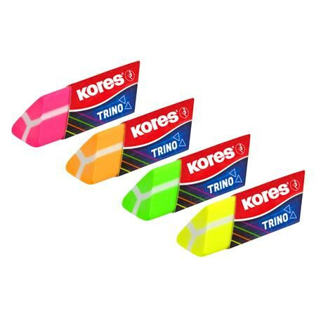 Radír, KORES Trino, vegyes neon színek (IK40503)