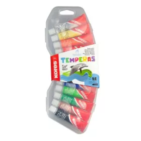   Tempera készlet, 12 ml, KORES, 12 különböző szín (IK72412)