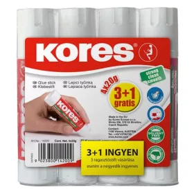   Ragasztóstift, 20 g, 3+1 akciós kiszerelés, KORES (IK873423A)