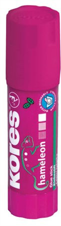 Ragasztóstift, 15 g, elszíntelenedő, KORES Chameleon, lila (IK873816)