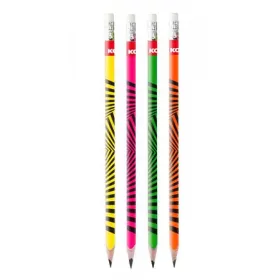   Grafitceruza radírral, HB, háromszögletű, KORES Neon (IK92306)