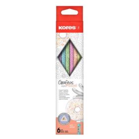   Grafitceruza készlet, radírral, HB, háromszögletű, KORES Grafitos Style Pastel (IK92803)