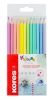 Színes ceruza készlet, háromszögletű, KORES Kolores Pastel, 12 pasztell szín (IK93311)