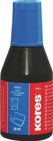 Bélyegzőfesték, 28 ml, KORES, kék (IKPPK)