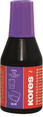 Bélyegzőfesték, 28 ml, KORES, lila (IKPPL)