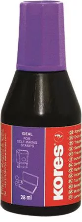 Bélyegzőfesték, 28 ml, KORES, lila (IKPPL)
