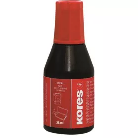 Bélyegzőfesték, 28 ml, KORES, piros (IKPPP)