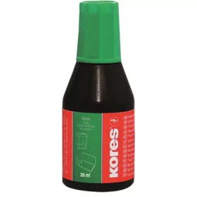 Bélyegzőfesték, 28 ml, KORES, zöld (IKPPZ)