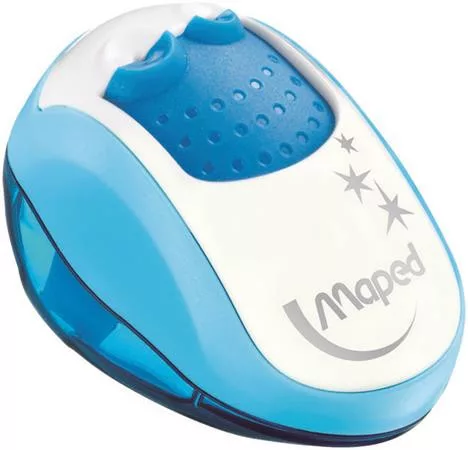 Hegyező, kétlyukú, tartályos, MAPED Clean, vegyes színek (IMA030211T)