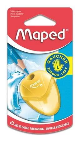 Hegyező, egylyukú, tartályos, balkezes, MAPED I-Gloo, vegyes színek (IMA032210)