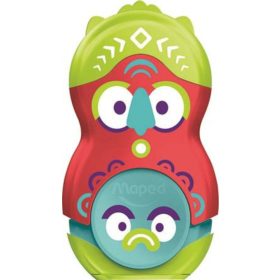   Hegyező és radír, egylyukú, tartályos, MAPED Fancy, vegyes színek (IMA049131T)