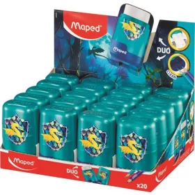   Hegyező és radír display, kétlyukú, tartályos, MAPED Connect Dragon, sárkány (IMA049226)
