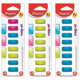   Mágnes, téglalap alakú, 27 mm, MAPED, vegyes színek (IMA051200)