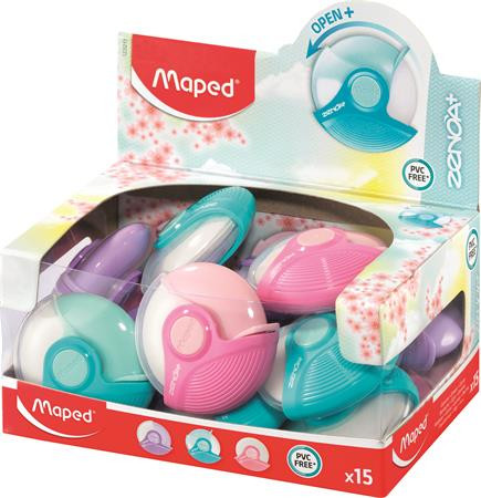 Radír display, MAPED Zenoa Plus, pasztell színek (IMA123211)