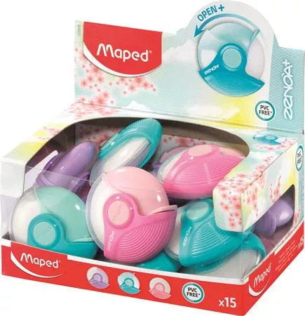 Radír display, MAPED Zenoa Plus, pasztell színek (IMA123211)