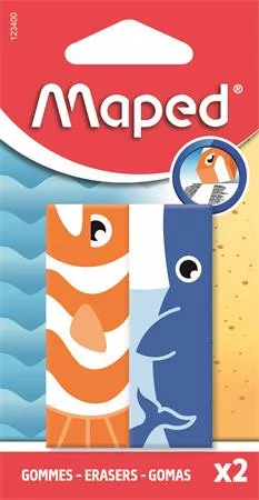 Radír, állatos, MAPED „Animals”, vegyes minták, 2 db (IMA123400)