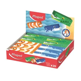   Radír display, állatos, MAPED „Animals”, vegyes minták (IMA123401)