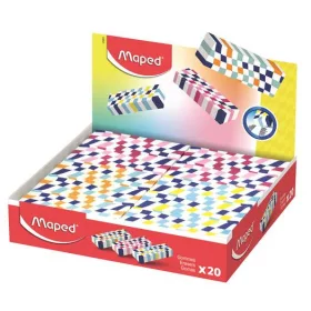   Radír display, kockamintás, MAPED „Checkerboards”, vegyes minták (IMA123501)