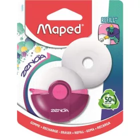   Radír, műanyag tokos, utántöltővel, MAPED Zenoa, vegyes színek (IMA133200)