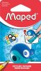 Hegyező, egylyukú, tartályos, MAPED Croc Croc Easy, katica és bálna, vegyes formák (IMA18112)
