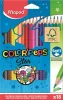 Színes ceruza készlet, háromszögletű, MAPED Color'Peps Star, 18 különböző szín (IMA183218)