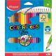 Színes ceruza készlet, háromszögletű, MAPED Color'Peps Star, 24 különböző szín (IMA183224)