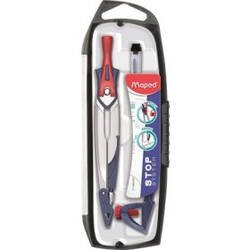   Körző készlet, rögzíthető lábakkal, 3 darabos, MAPED Stop System (IMA196100)