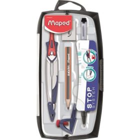   Körző készlet, rögzíthető lábakkal, 7 darabos, MAPED Stop System (IMA196102)