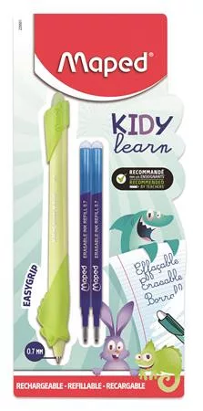 Írástanuló rollertoll, utántöltővel, 0,7 mm, radírozható, MAPED KIDY Learn MAGIC, vegyes minták (IMA229501)