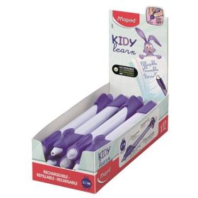   Írástanuló rollertoll, 0,7 mm, radírozható, MAPED KIDY Learn MAGIC, nyuszi, lila, 12 db (IMA229601)