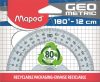 Szögmérő, műanyag, 180°, MAPED Geometric (IMA242180)