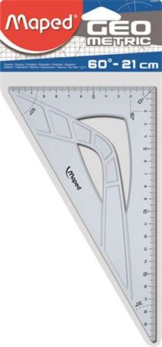 Háromszög vonalzó, műanyag, 60°, 21 cm, MAPED Geometric (IMA242621)