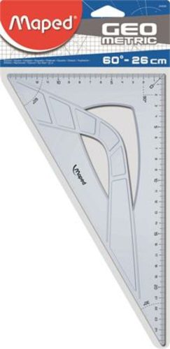 Háromszög vonalzó, műanyag, 60°, 26 cm, MAPED Geometric (IMA242626)