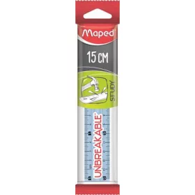  Vonalzó, műanyag, törhetetlen, 15 cm, MAPED Study Unbreakable, vegyes színek (IMA245310)