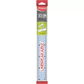   Vonalzó, műanyag, törhetetlen, 30 cm, MAPED Study Unbreakable, vegyes színek (IMA245610)