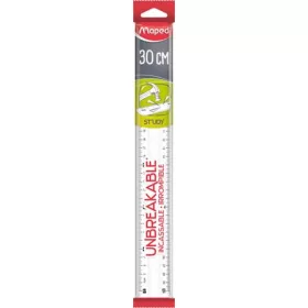   Vonalzó, műanyag, törhetetlen, 30 cm, MAPED Study Unbreakable, átlátszó (IMA245620)