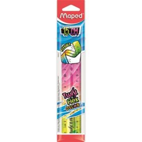   Vonalzó, műanyag, 15 cm, MAPED Twist'n Flex Decor (IMA279115)