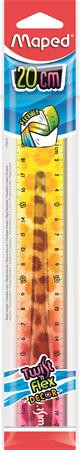 Vonalzó, műanyag, törhetetlen, 20 cm, MAPED Twist'n Flex Decor Animals, vegyes színek (IMA279219)