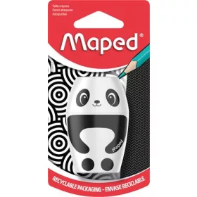   Hegyező, egylyukú, tartályos, MAPED Shakky Fancy, panda és pingvin, vegyes formák (IMA34012)