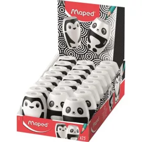   Hegyező display, egylyukú, tartályos, MAPED Shakky Fancy, panda és pingvin, vegyes formák (IMA34014)