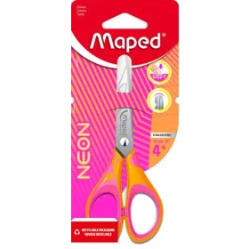   Olló, iskolai, 13 cm, MAPED Soft Neon, vegyes színek (IMA464400)