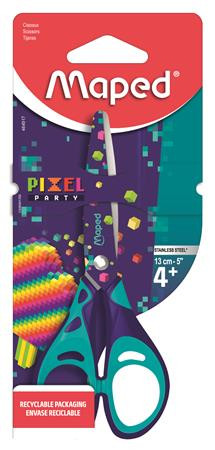 Olló, iskolai, 13 cm, MAPED Pixel Party (IMA464917)