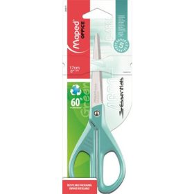   Olló, irodai, 17 cm, MAPED Essentials Green, türkizkék (IMA468011)