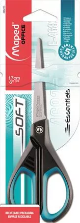 Olló, irodai, 17 cm, MAPED Essentials Soft (IMA468210)