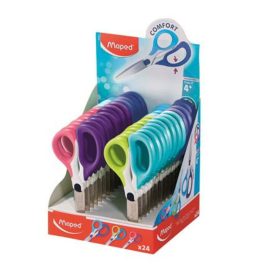   Olló display, iskolai, 13 cm, MAPED Sensoft Asym, vegyes színek (IMA484412)