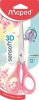 Olló, iskolai, 16 cm, rugalmas nyél, MAPED Sensoft 3D, vegyes pasztell színek (IMA486214)