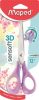 Olló, iskolai, 16 cm, rugalmas nyél, MAPED Sensoft 3D, vegyes pasztell színek (IMA486214)